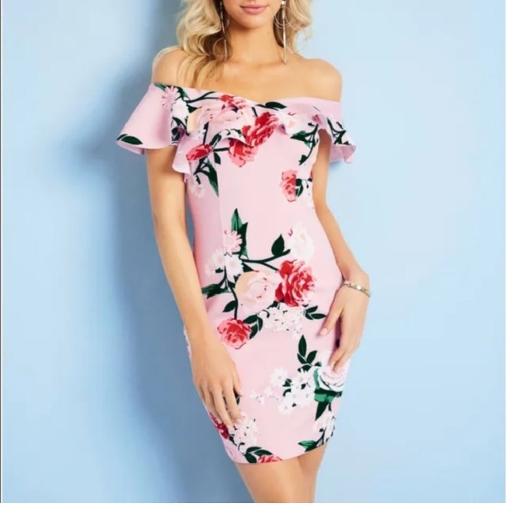 Guess Floral Bodycon Dress